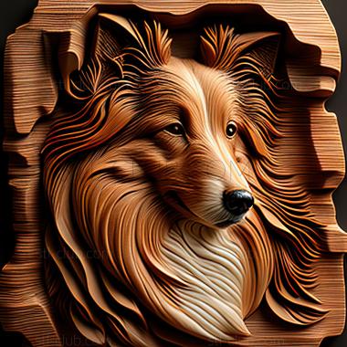 3D model st Sheltie dog (STL)